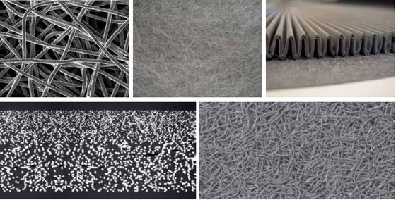 Multi-Layer Sintered Metal Fiber Felt with 7600 Bubble Point and 35L/dm2.min Air Permeability